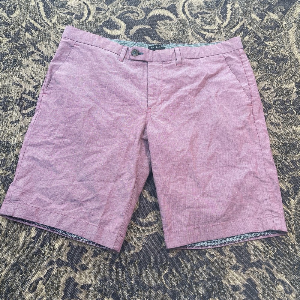 Ted Baker London Chino Shorts Red Salmon Pink Mens Size 36